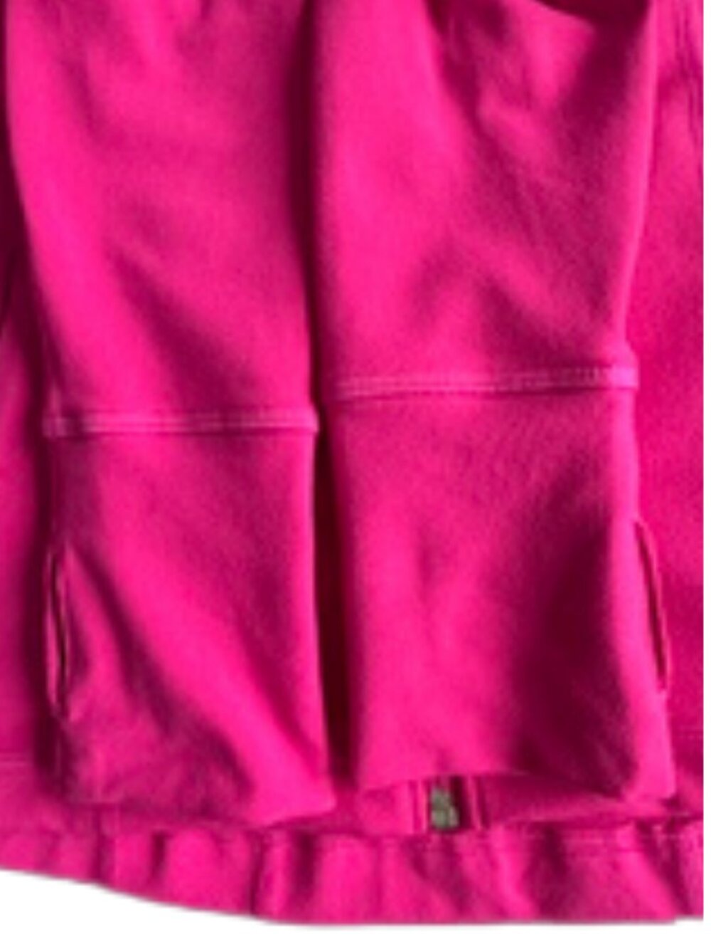 Under Armour Pink Full Zip Athleisure Jacket Thumb Holes Ruching Yoga Workout Sm - Picture 8 of 8